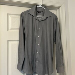 Michael Kors Grey Men’s Dress Shirt, size 16 32/33 Large, Regular Fit